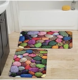 Resim Rovigo Home Dijital Baskılı 2'li Banyo paspas Takımı RVG5016 