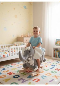 Resim Tommybaby Egitici Peluş Sallanan At Ahsap Sallanan At Fildişi 