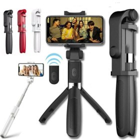 Resim Selfie Stick L01 Bluetooth Kumandalı Selfie Çubuğu Tripod Monopod (4887) 