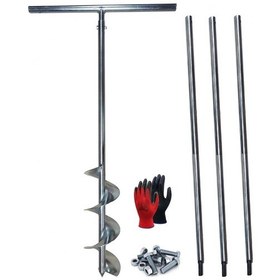 Resim Galvaniz Toprak Sondaj Burgusu Çap 15 cm Boy 4 mt 