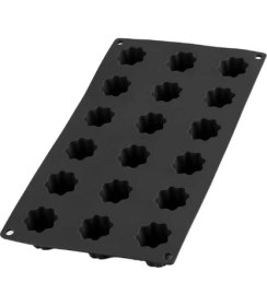 Resim Canelle Bordelais 18'li Siyah Silikon Mini Canelle Kalıbı 