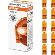 Resim Bulacaksin Osram 2827 Wy5W T10 Dipsiz Turuncu Ampul 12V 5W 10 Adet 