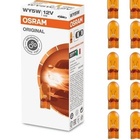Resim Bulacaksin Osram 2827 Wy5W T10 Dipsiz Turuncu Ampul 12V 5W 10 Adet 