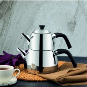 Resim Zest Bohem Büyük Boy İndiksiyon Tabanlı Çaydanlık Takımı Siyah Siyah 