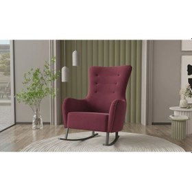 Resim Roma Sallanır Berjer Tv Koltuğu Dinlenme Koltuğu - Kırmızı Kırmızı 