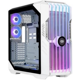 Resim Cooler Master HAF700 EVO Beyaz ARGB Temperli Cam Full Tower Bilgisayar Kasası 