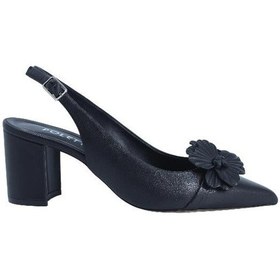 Resim Poletto Hakiki Deri Sıyah Ayakkabı Stiletto 9841 100 V2-2424 Siyah 