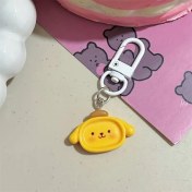 Resim Elmpaly Pudding Dog Aksesuar: Çıtçıtlı Sevimli Hayvan Anahtarlığı 