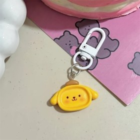 Resim Elmpaly Pudding Dog Aksesuar: Çıtçıtlı Sevimli Hayvan Anahtarlığı 