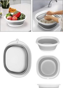Resim Orret Home Katlanabilir Silikon Badya,Akordiyon Plastik Leğen,Katlanabilir Leğen (36X36) 