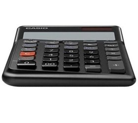 Resim Casio JE-12E-BK Siyah 12 Hane Masa Üstü Ergonomik Tuşlu Hesap Makinesi 