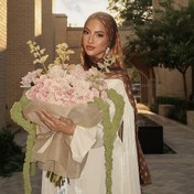 Resim 1 Adet Kadın Uzun Eşarp - Pembe/Beyaz/Yeşil/Bej Renklerde Zarif Çiçek Desenli, Esnemez Şık Sarma, Günlük ve Resmi Etkinlikler İçin Nefes Alabilen Baş Örtüsü Boyun Eşarpi - Partiler, Ofis, Seyahat için Mükemmel, Bohem Tarzı, Hafif Kumaş, Çiçek Buketi Asa, Şık/Elegant Kadın Eşarpları, Bandana 