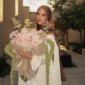 Resim 1 Adet Kadın Uzun Eşarp - Pembe/Beyaz/Yeşil/Bej Renklerde Zarif Çiçek Desenli, Esnemez Şık Sarma, Günlük ve Resmi Etkinlikler İçin Nefes Alabilen Baş Örtüsü Boyun Eşarpi - Partiler, Ofis, Seyahat için Mükemmel, Bohem Tarzı, Hafif Kumaş, Çiçek Buketi Asa, Şık/Elegant Kadın Eşarpları, Bandana 