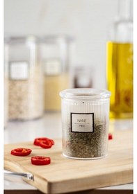 Resim 6'lı Barok Yuvarlak Baharat Kavanoz Seti &amp Saklama Kabı &amp Erzak Kabı 6 250 Ml Şeffaf 