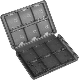 Resim SEAFRONT 28 in 1 Oyun Kartı Kutusu PP Malzeme Cep Oyun Kartı Tutucu Kartuş Saklama Kutusu 3DS DSL DSI LL Için Tam Boyut Oyun Kartı Depolama Organizatör (Siyah) 