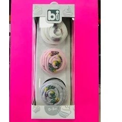 Resim Bibaby Cupcake Yenidoğan 6'lı Çorap -Pembe 