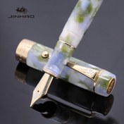 Resim 1 Adet JINHAO Century 100 İridyum Ucu Deniz Yosunu Yeşili Altın Krom Akrilik Kaligrafi Dolma Kalem 