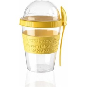 Resim Pazariz Sarı Kaşıklı Yoğurt Kabı 