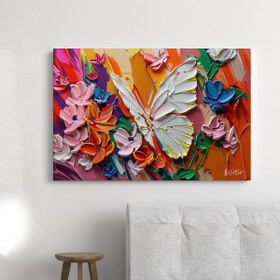 Resim Kelebek Çiçek - 60x40 