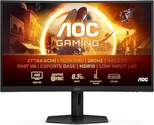 Resim AOC C27G4ZXU 27" 280 Hz 0,3 ms FreeSync HDR10 Yükseklik Ayarlı Fast VA Curved Oyuncu Monitörü 