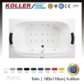 Resim Renkli Düz Küvet | Jakuzi | Kuleli | Sanacryl - 110x185 / Gri / 2 Kişilik 