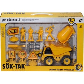 Resim Can-Em Sök Tak İş Makineleri Seti Cnm15 Çok Renkli 