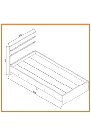 Resim Ladin Mobilya Dante Iki Parça Genç Odası (KARYOLA KOMODİN) 