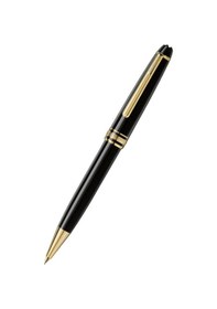 Resim Montblanc Meisterstück Classique Altın Kaplama Kurşun Kalem 0.5 M Siyah 