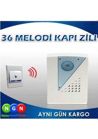 Resim 36 Melodi Uzaktan Kumandalı Kablosuz Kapı Zili 