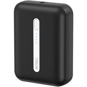 Resim HEDİYE-> Wiwu Wi-P033 LED Işık Göstergeli Taşınabilir Mini Powerbank 10000mAh - Siyah 