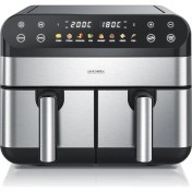 Resim Arendo Çift Bölgeli Airfryer,9 Litre – 2400 W,8 Program,görüntüleme Pencereli 