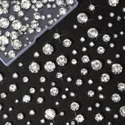 Resim 500 adet Gümüş saç tokası ile Dikişli Kristal Taşlar 3.0-10.0mm Cam Şeffaf Taşlar, El Sanatları, Takılar, Giysiler, Ayakkabılar, Elbise ve Resmi Giyim için Uygun, Karışık Boyutlar 