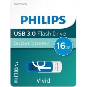 Resim AyrStore Philips Vivid Serisi 16GB USB 3.0 Super Speed Flash Bellek (FM16FD00B/00) 