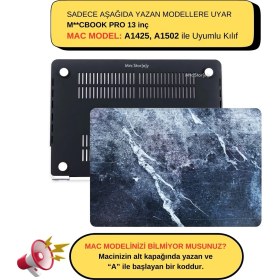 Resim McStorey Macbook Pro Kılıf 13 inç Mermer09NL (Eski HDMI'lı Model 2012-2015) A1425 A1502 ile Uyumlu 