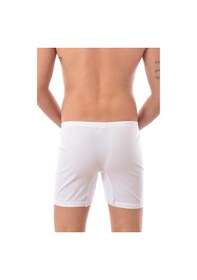 Resim Beyaz 12 Adet 0110 Erkek Paçalı Boxer Beyaz 