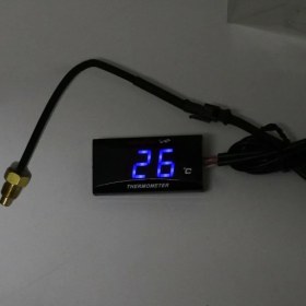 Resim Xifu Shop C Mavi Stil Yamaha Yarış Scooter Dro Evrensel Motosiklet LCD Dijital Termometre Enstrümanı Su Sıcaklık Metre (Yurt Dışından) 