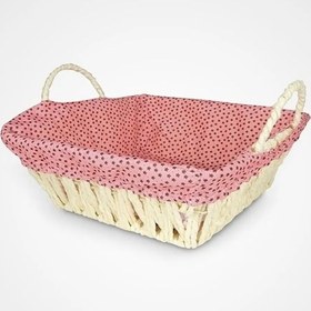 Resim Hasırlı Bezli Ekmek Sepeti Dikdörtgen Renkli 8822 Antrasit - Meşe 