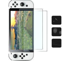 Resim Beboncool Nintendo Switch OLED Ekran Koruyucu 9h Nano Temperli Cam 