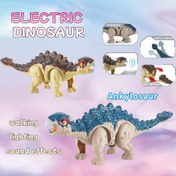 Resim Ses ve Işık ile Yürüyen Dinozor Oyuncak - Karışık Renklerde Plastik Triceratops Figürü, Gençlerin Doğum Günü ve Sevgililer Günü Hediyeleri için İdeal, Dinozor Oyuncakları 