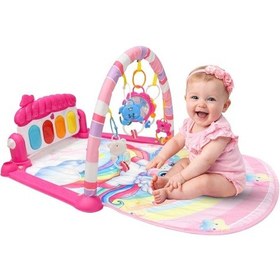 Resim Piyanolu Unicorn Desenli Bebek Oyun Halısı 0+ Ay, Hayvan Figürlü Işıklı ve Müzikli Gelişim Matı 