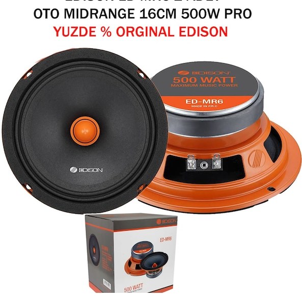 OTO MIDRANGE 16CM 500W KAPAKLI 2 ADET EDISON ED-MR6 Fiyatı ve
