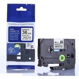 Resim TONERSEPETİ Tonersepeti Brother TZe-FX261 Beyaz Üzerine Siyah Muadil Etiket Şeridi 