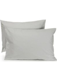 Resim Düz Pamuklu 2'li Yastık Kılıfı 50x70 Cm Gri 