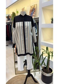 Resim İnvee Ekose Desenli Siyah Camal Tunik 6652 Camel 