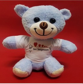 Resim Larimar Seni Seviyorum Tişörtlü Peluş Ayıcık - 9084472239114lmr 