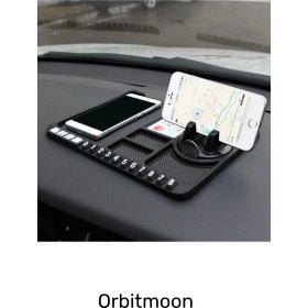 Resim Yeni Seri Kaydırmaz Numaratör Çizdirmez Çok Fonksiyonlu Araç Içi Torpido Telefon Tutucu 