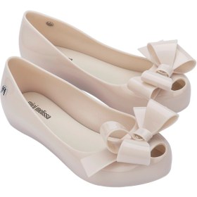 Resim Mini Melissa Ultragirl Classy Bej Fiyonklu Kız Çocuk Babet Ayakkabı | 28-34 Numara | İkonik Kokulu - 34 