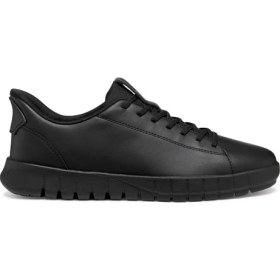 Resim Geox Erkek Siyah U Flextrıde Plus Bağcıklı Deri Sneaker U56MAA0009BC9999 