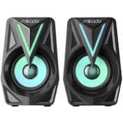 Resim Mikado MD-S23 Glare 3Wx2 Siyah Usb 2.0 Rgb Speaker 