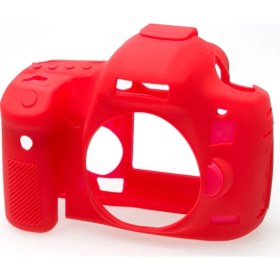 Resim EasyCover Canon 5Ds Silikon Kılıf + Ekran Koruyucu ( Kırmızı ) 